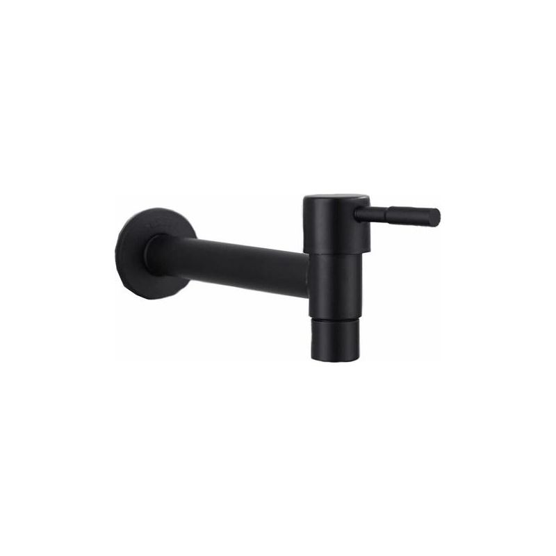 Robinet Piscine Vadrouille, Robinet Mural Noir, Robinet Mural, Robinet Froid, Acier Inoxydable Eau Économisée Robinet Pour Salle De Bain, Évier, Balcon, Cuisine (noir)