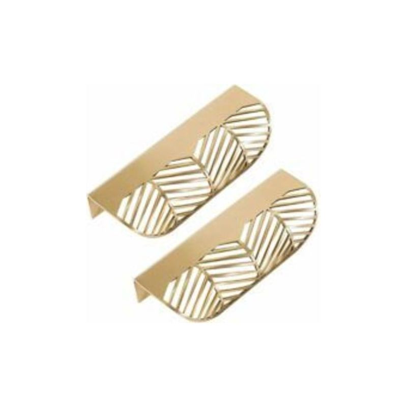 Forme Tiroir Poignée En Laiton Meubles Porte Bouton Pull Cabinet Armoire Poignée De Porte ( 2pcs)