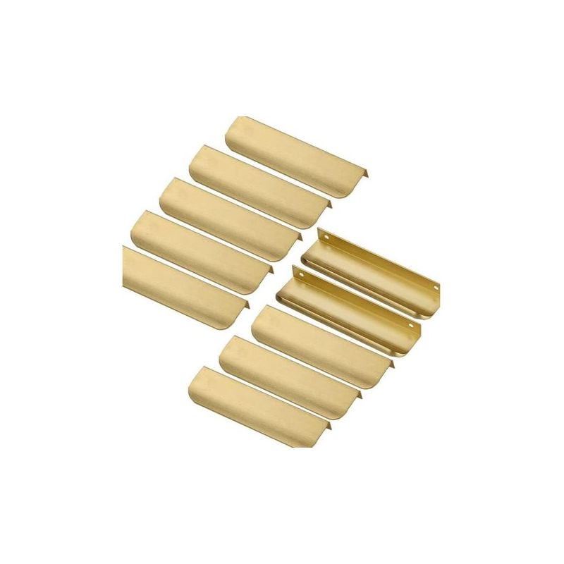 10pcs Poignée De Meuble Invisible Poignée D'Armoire Poignée Invisible -poignée De Meuble Dorée Poignée De Porte Entraxe 128mm