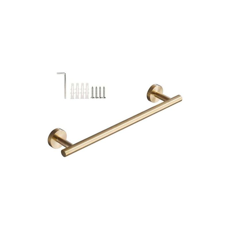 Porte-serviettes Mural 40 Cm En Acier Inoxydable Brossé, Accessoires De Salle De Bain Doré