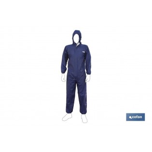 Blauer Sicherheitsoverall, Typ 4, 5 Und 6, Größe Xl, Spritzwassergeschützt Und Atmungsaktiv.