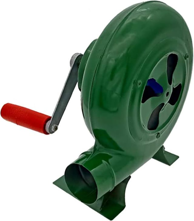 Handkurbel Schmied Schmiedegebläse Handventilator Manueller Ventilator, Für Camping/picknick/outdoor, Großes Grillzubehör Geschenk,150w