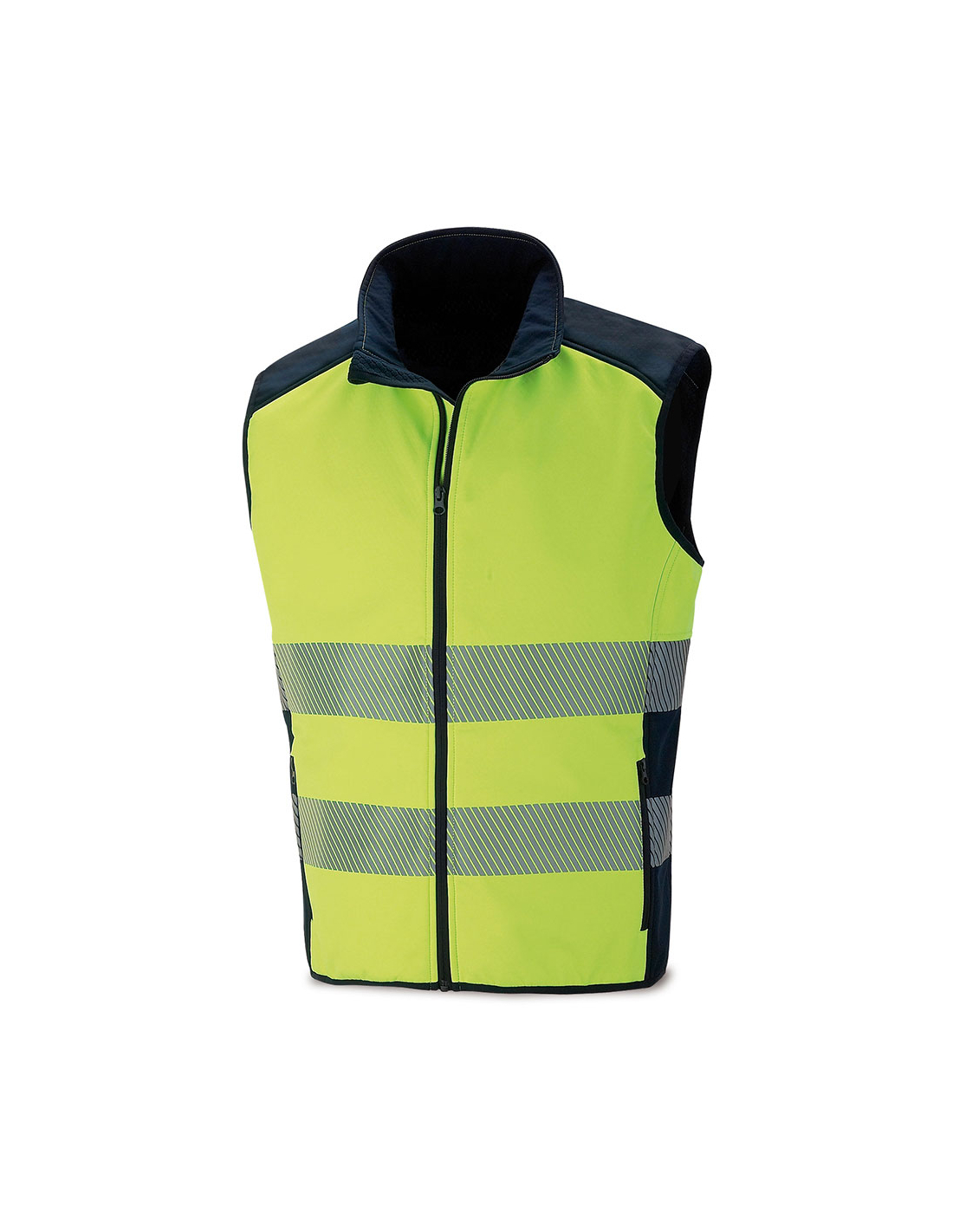 Gelb Fluoreszierender Softshell-high-visibility-weste Größe L