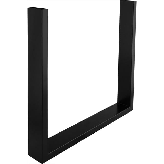 Bankkufe Regular Slim Höhe 372mm - Bankgestell Mit 100kg Tragkraft, Stahl Schwarz Lackiert - Simausrom