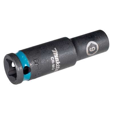 E-16265 Steckschlüssel 3/8&quot Sw9 Impact Black Lang - Makita