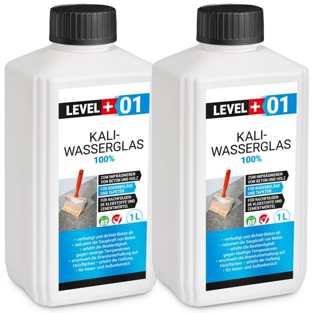 Level+ Kaliwasserglas Unverdünnt Grundierung L+01 - 2l
