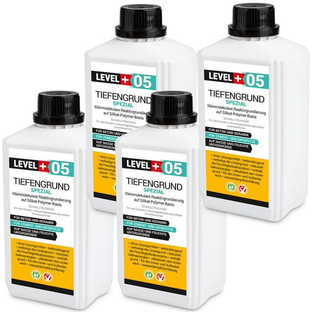 Level+ Tiefengrund Spezial Mit Kaliwasserglas Silikat L+05 - 4l