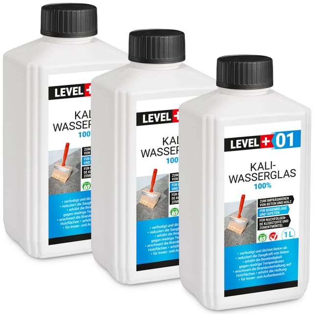Level+ Kaliwasserglas Unverdünnt Grundierung L+01 - 3l