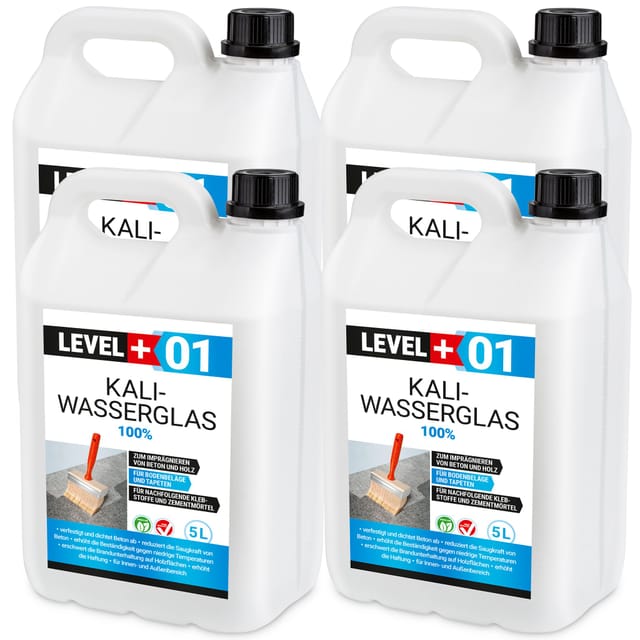 Level+ - Level+ Kaliwasserglas Unverdünnt Grundierung L+01 - 20l
