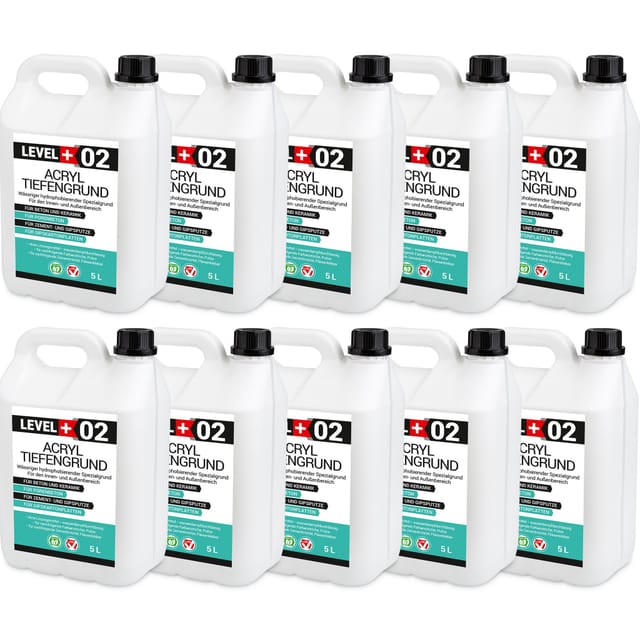 Level+ - Level+ Acryl Tiefengrund Grundierung Zement Gipsputz L+02 - 50l