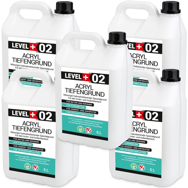 Level+ - Level+ Acryl Tiefengrund Grundierung Zement Gipsputz L+02 - 25l