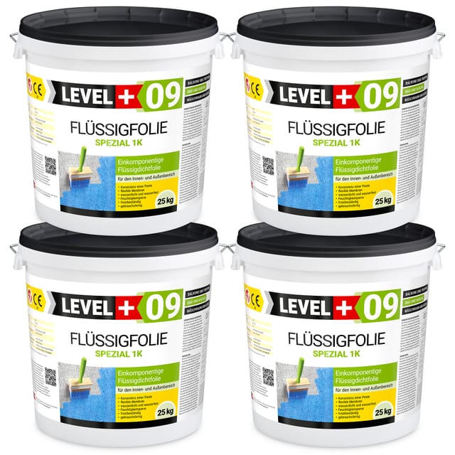 Level+ Flüssigfolie Abdichtung Dichtfolie Flexibel L+09 - 100kg