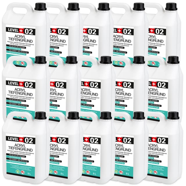 Level+ Acryl Tiefengrund Grundierung Zement Gipsputz L+02 - 75l
