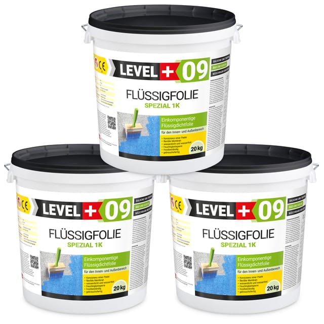Level+ - Level+ Flüssigfolie Abdichtung Dichtfolie Flexibel L+09 - 60kg