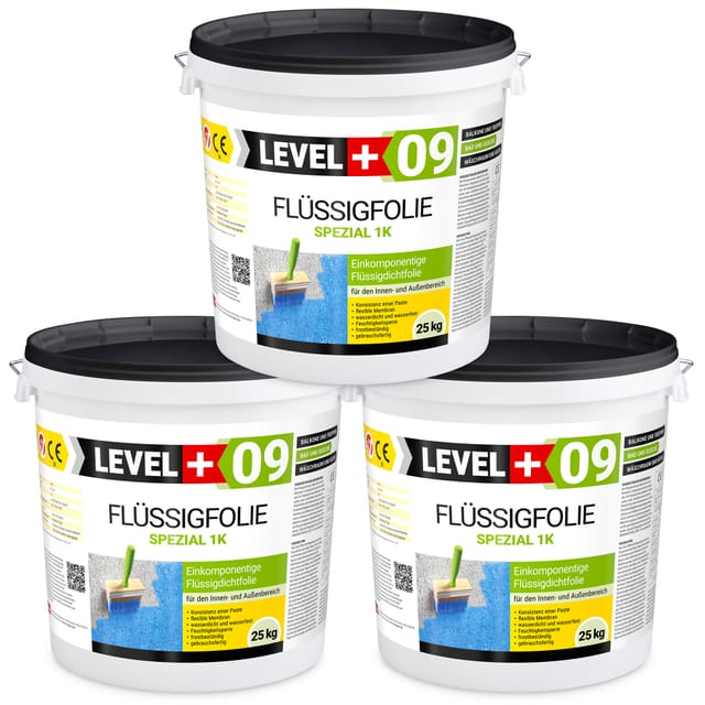 Level+ Flüssigfolie Abdichtung Dichtfolie Flexibel L+09 - 75kg