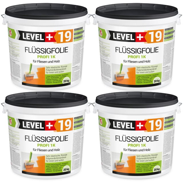 Level+ Flüssigfolie Dichtfolie Abdichtung Holz L+19 - 80kg