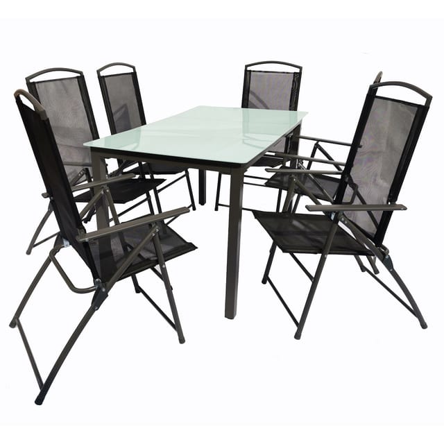 7-tlg Sitzgruppe Gartenmöbel Set 140m