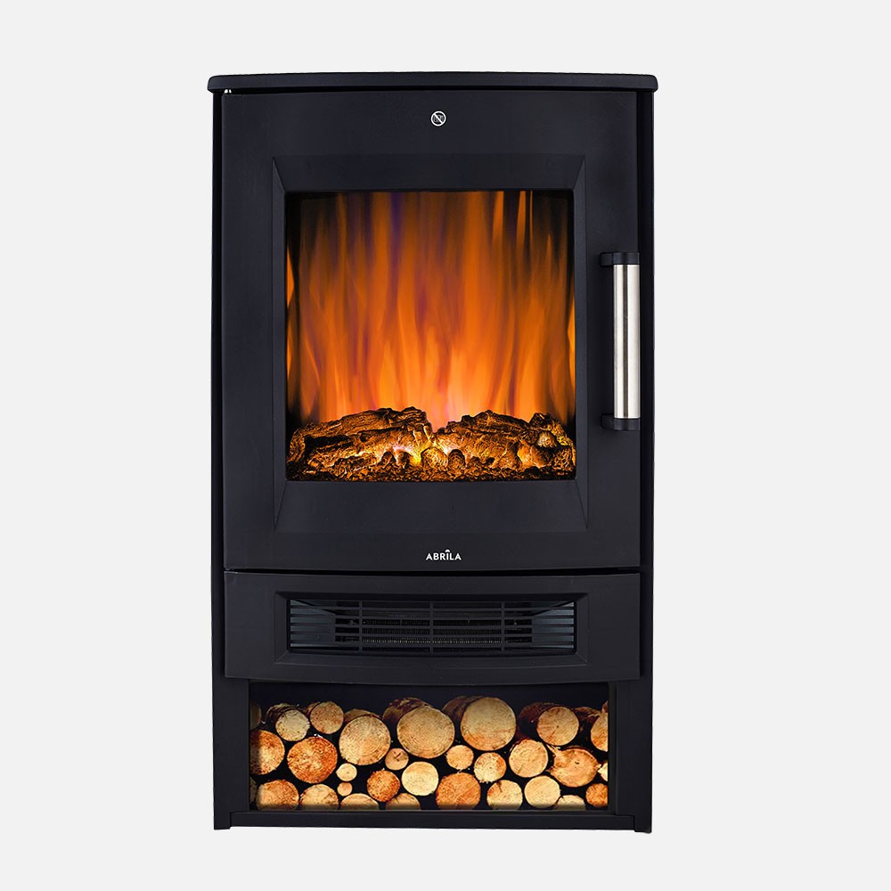 Keramik-heizlüfter Ptc Candor 1800w Schwarz Mit Flammeneffekt
