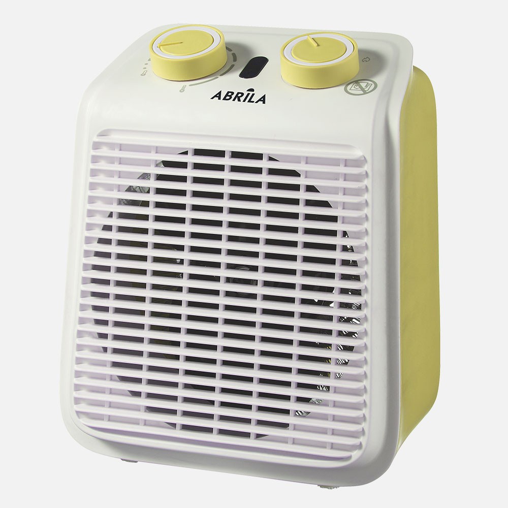 Elektrischer Heizlüfter Ponce 2000w Gelb/weiß 2 Leistungen Mit Regulierbarem Thermostat