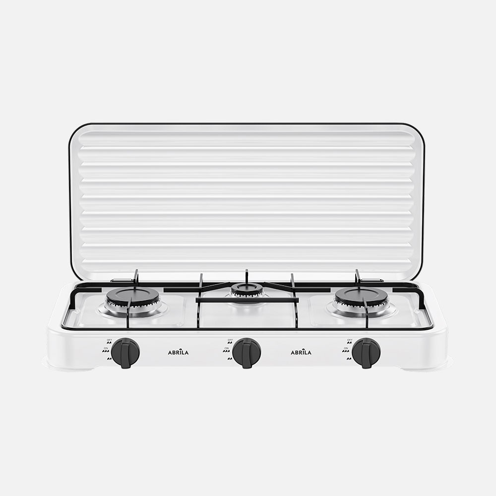 Gas-gasherd Foster Weiß Mit 3 Brennern 5400w