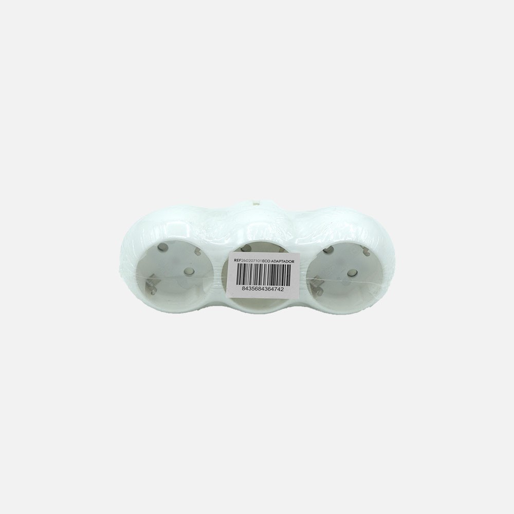 Adapter Eco Mod7 Einziehbar 3 Steckdosen Kinderschutz 16a 230v Weiß