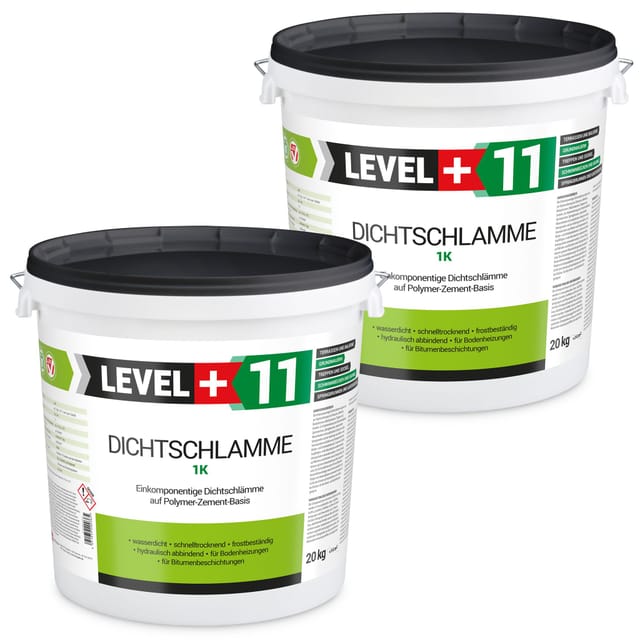 Level+ - Level+ Dichtschlämme 1k Trockener Keller Abdichtung L+11 - 40kg