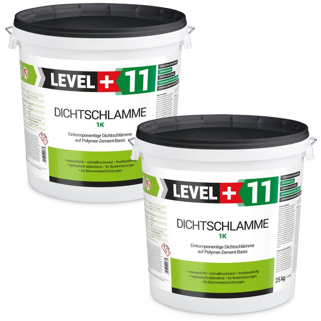 Level+ - Level+ Dichtschlämme 1k Trockener Keller Abdichtung L+11 - 50kg
