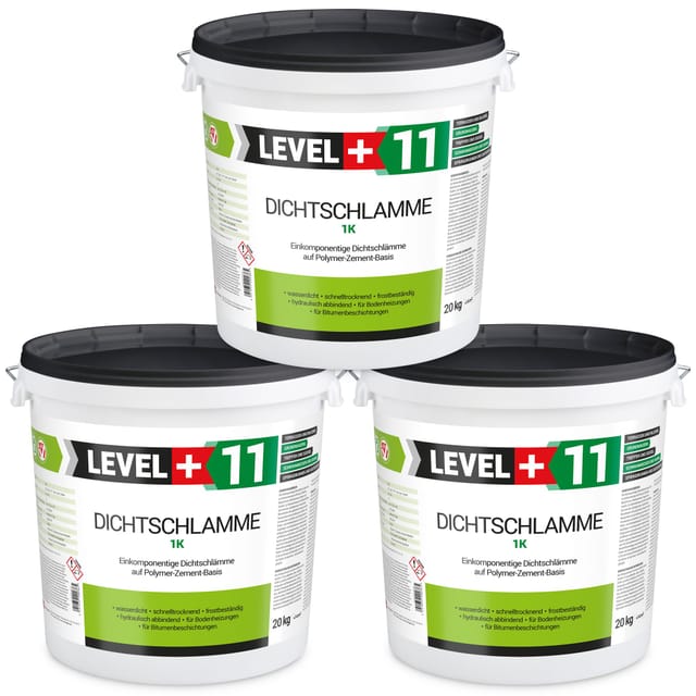 Level+ - Level+ Dichtschlämme 1k Trockener Keller Abdichtung L+11 - 60kg