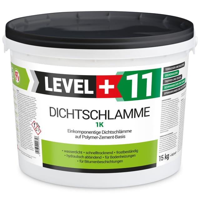 Level+ - Level+ Dichtschlämme 1k Trockener Keller Abdichtung L+11 - 15kg
