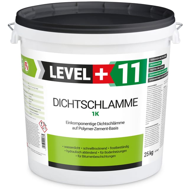 Level+ - Level+ Dichtschlämme 1k Trockener Keller Abdichtung L+11 - 25kg
