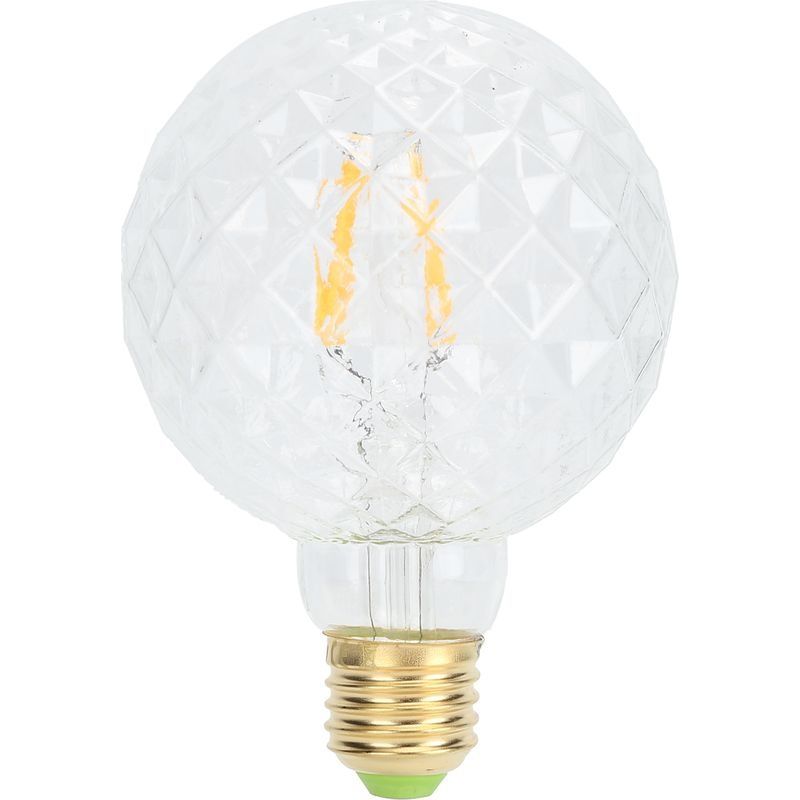 Ampoule Décorative Led 220 V E27 4 W G95 En Verre Transparent, À Filament Haute Luminosité, Style Rétro, Idéale Pour Le Salon Et La Chambre