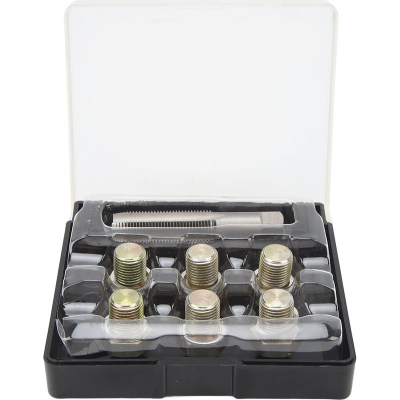Kit De Réparation De Filetage De Bouchon De Vidange D'Huile, Outil De Refiletage De Vis À Casserole M13 X 1.5mm 13 Pièces