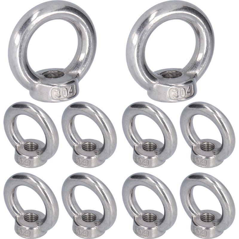 10 Pièces Outils De Fixation En Forme D'Anneau En Acier Inoxydable Pour Écrou À Œil De Levage, Pour Machines Forestières M5