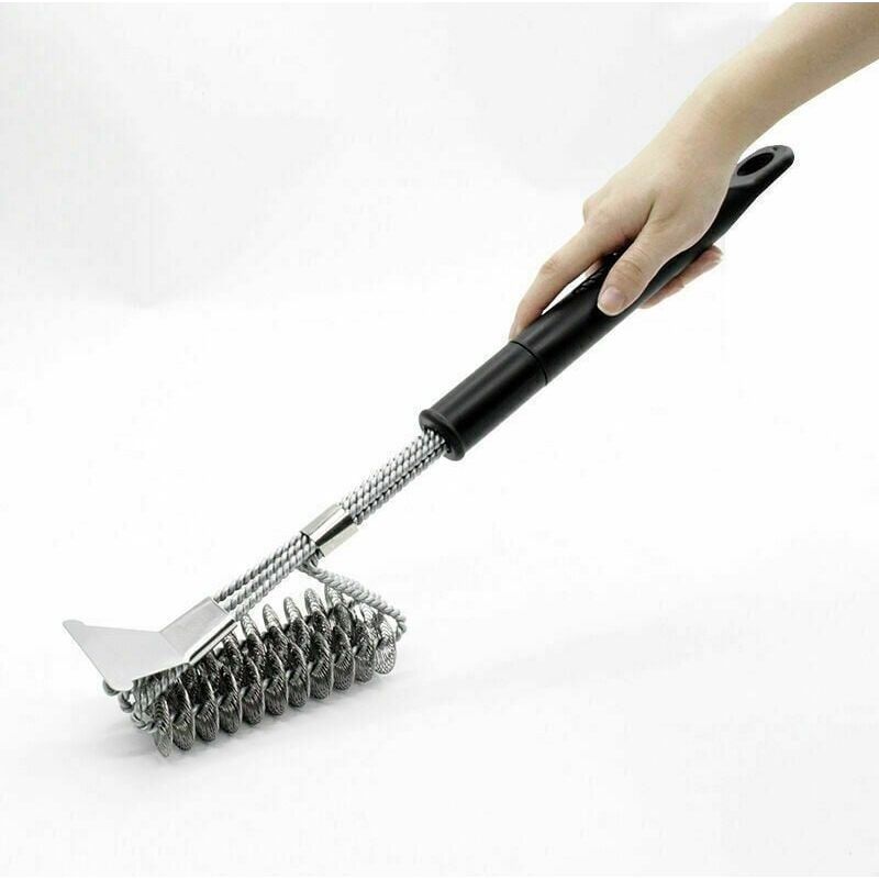 Brosse À Ressort Pour Barbecue Brosse De Nettoyage Pour Four À Barbecue Résistante Aux Hautes Températures Et À L\'usure Poignée Amovible,grille De Barbecue