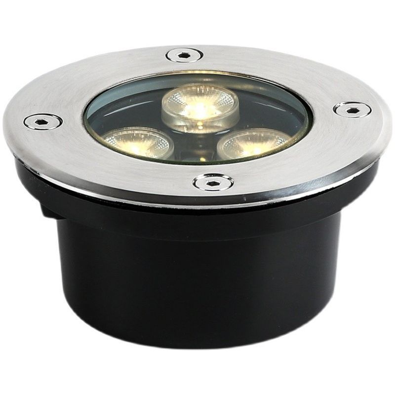 Spot Encastrable Extérieur 2 Pack 3w Ip65 Aluminium Et Verre Trempé Lumière Chaude Et Blanche Étanchéité Pour Extérieur