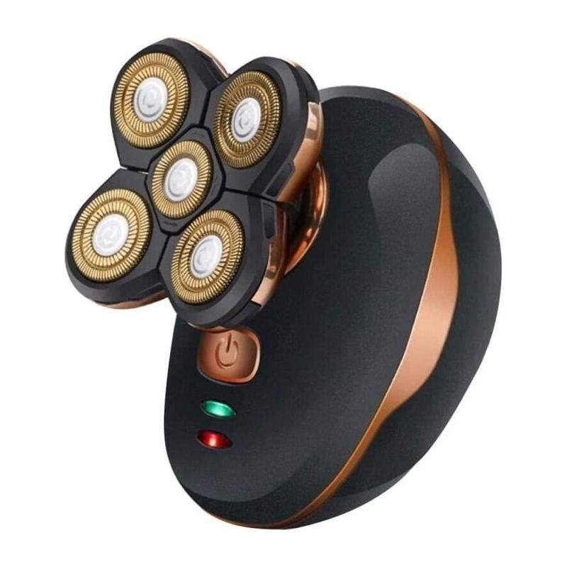 Rasoir Électrique À 5 Têtes Pour Hommes Rasoirs Pour Hommes Chauves Étanche Rechargeable Rasoir Rotatif Tondeuse Tondeuses À