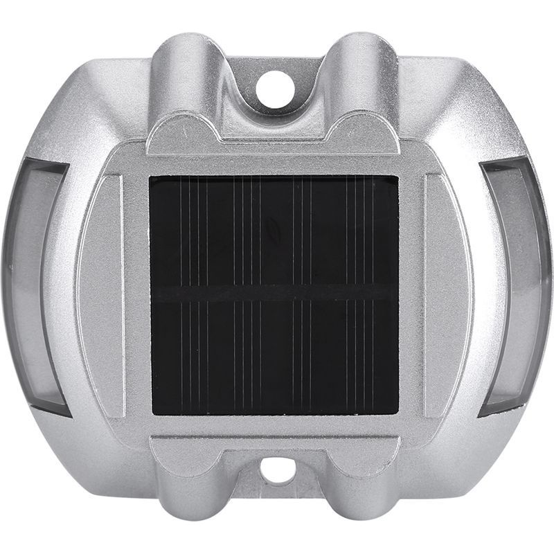Lampe Solaire Étanche En Aluminium Moulé, 6 Led, Pour Routes, Allées Et Chemins Extérieurs, Bleue