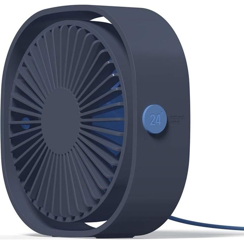 Ventilateur Usb Mini Ventilateur Portable De Table Ventilateur Bureau Silencieux 3 Vitesses Réglable - Bleu-