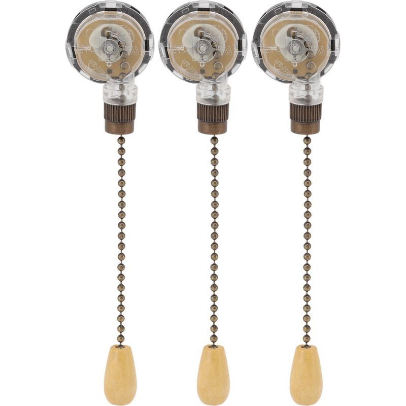 Interrupteur De Lampe De Ventilateur De Plafond, 3 Pièces, Antirouille, Chaîne De Traction De Remplacement, 250v 125v