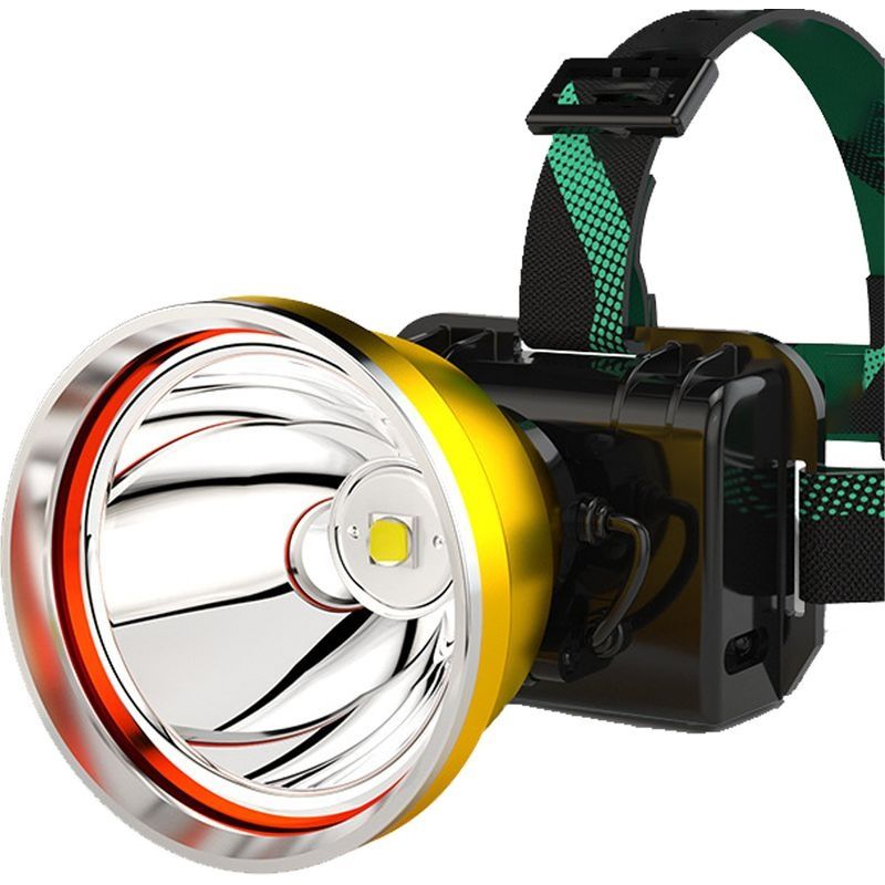 Lampe Frontale Rechargeable Ultra-lumineusedirigéprojecteur À Piles, Idéal Pour Les Jardins, Le Camping Et La Pêche.xpgcercle Jaune, Lumière Jaune, Deux Électricités