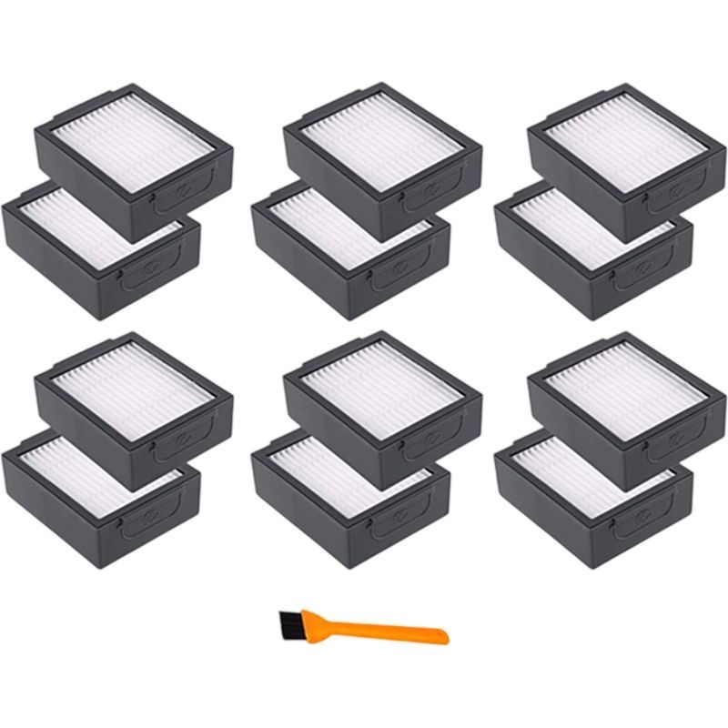 Lot De 12 Filtres De Rechange Hepa Pour Aspirateurs Irobot Roomba E5 E5154 E6 I7 I7+ I7156 I1 I3 I4 I8 (sauf Combo J7+)