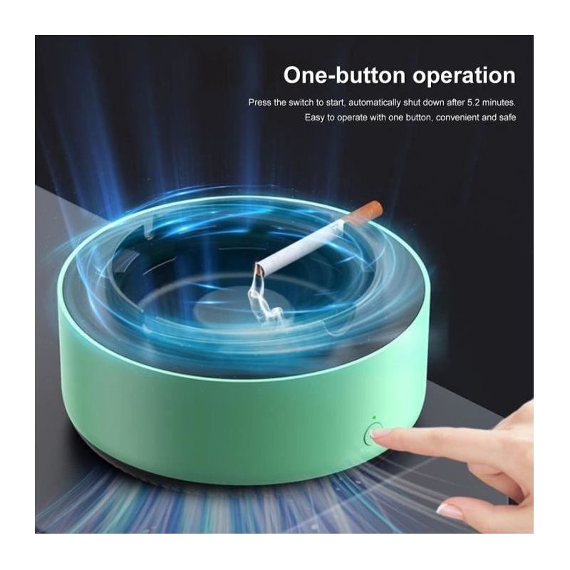 Cendrier Vert Polyvalent Portable, Élimine Les Odeurs, Filtre À Air De Fumée Secondaire, Cendrier Pour Maison, Voiture, Bureau