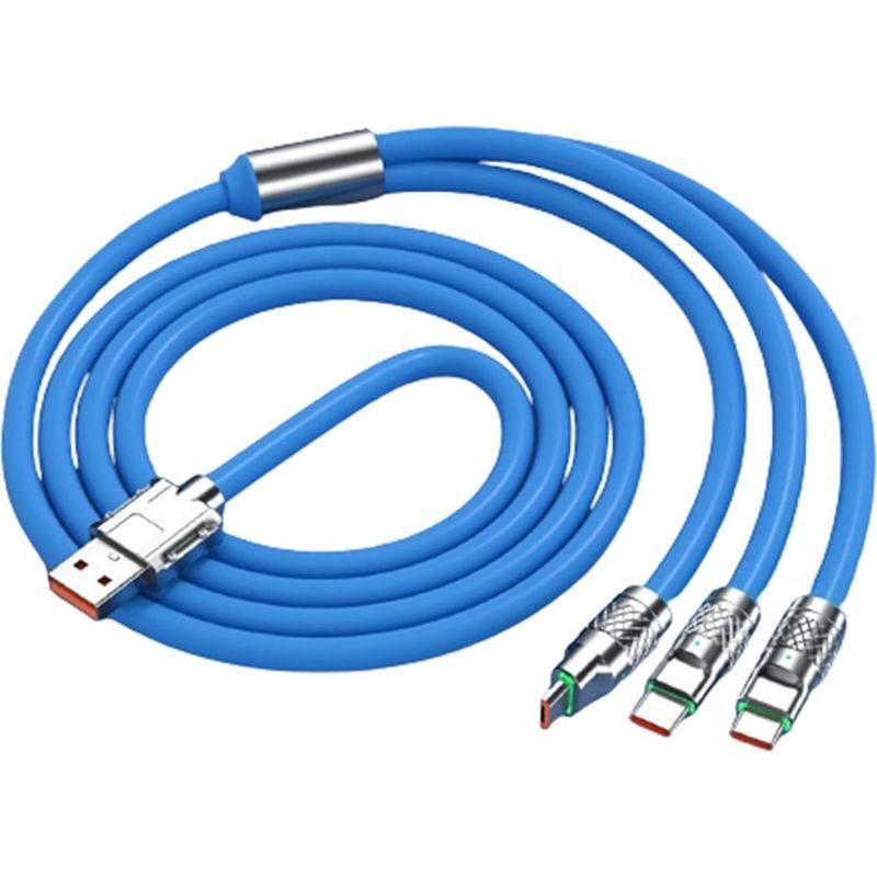 Lot De 2 Câbles De Charge Multifonctions 3 En 1, Câble De Charge Rapide Universel Avec Type-c, Micro Usb