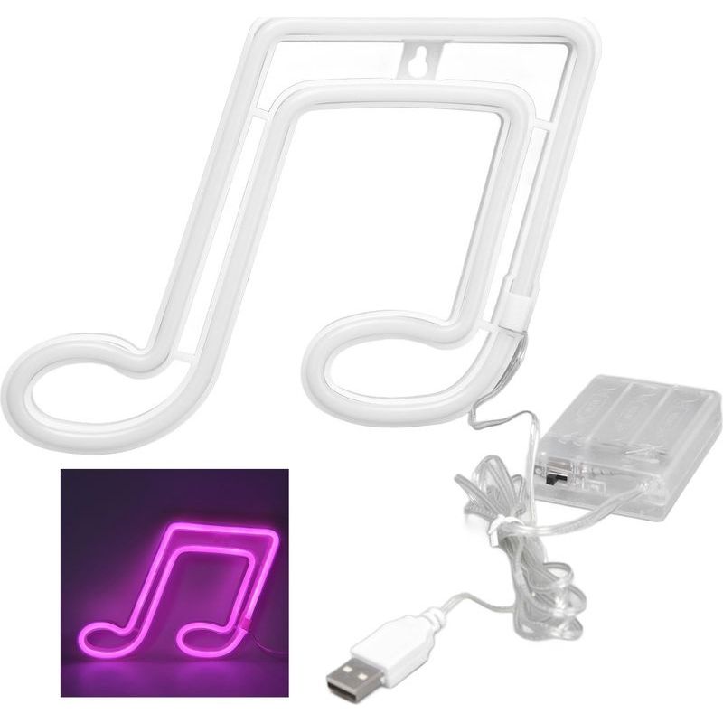 Led Néon Note De Musique Nuit Concert Applique Fête Lampe Suspenduerose
