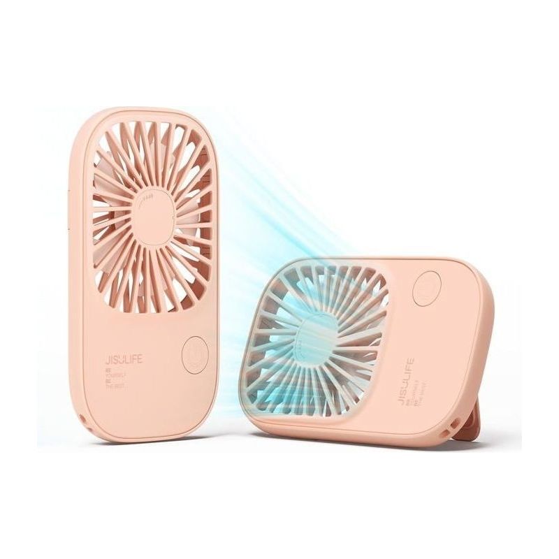 (rose)ventilateur Usb Portable Rechargeable Ventilateur Petit À Main 3-17h D'Utilisation 4 Vitesse Ventilateur De Table Pliable Rose