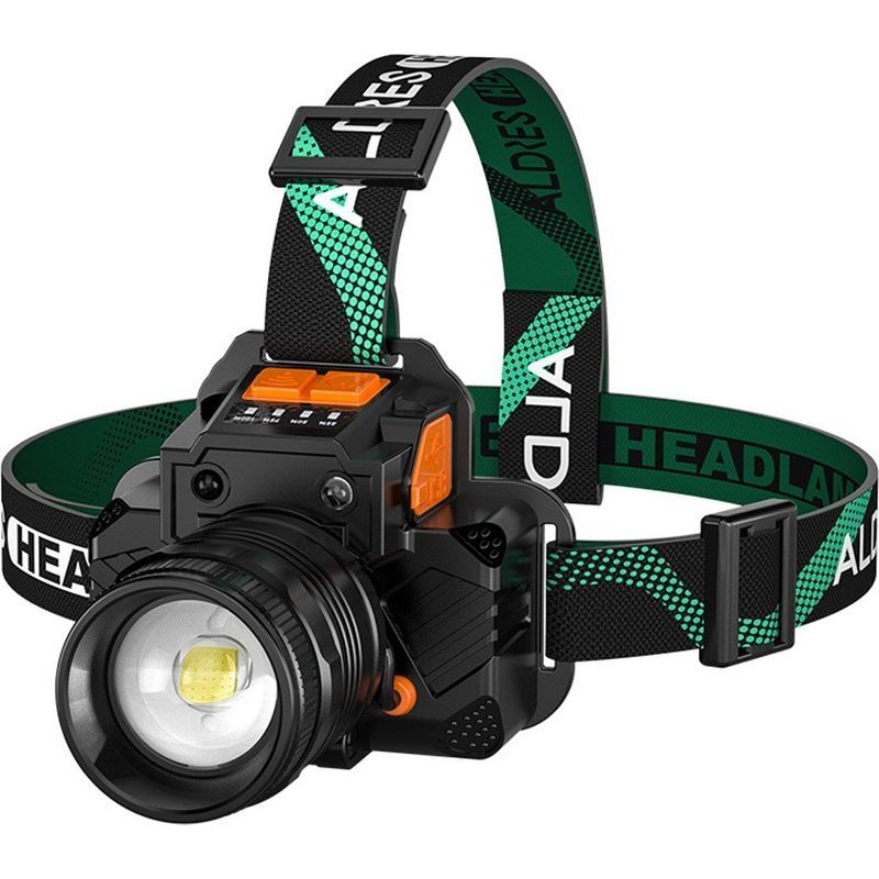 Super Lumineuxdirigélampe Frontale Rechargeable/lampe Torche, Adaptée À L'Exploitation Minière, Au Camping, À La Randonnée, À La Pêche, Lumière Blanche.l9mèche De Lampe
