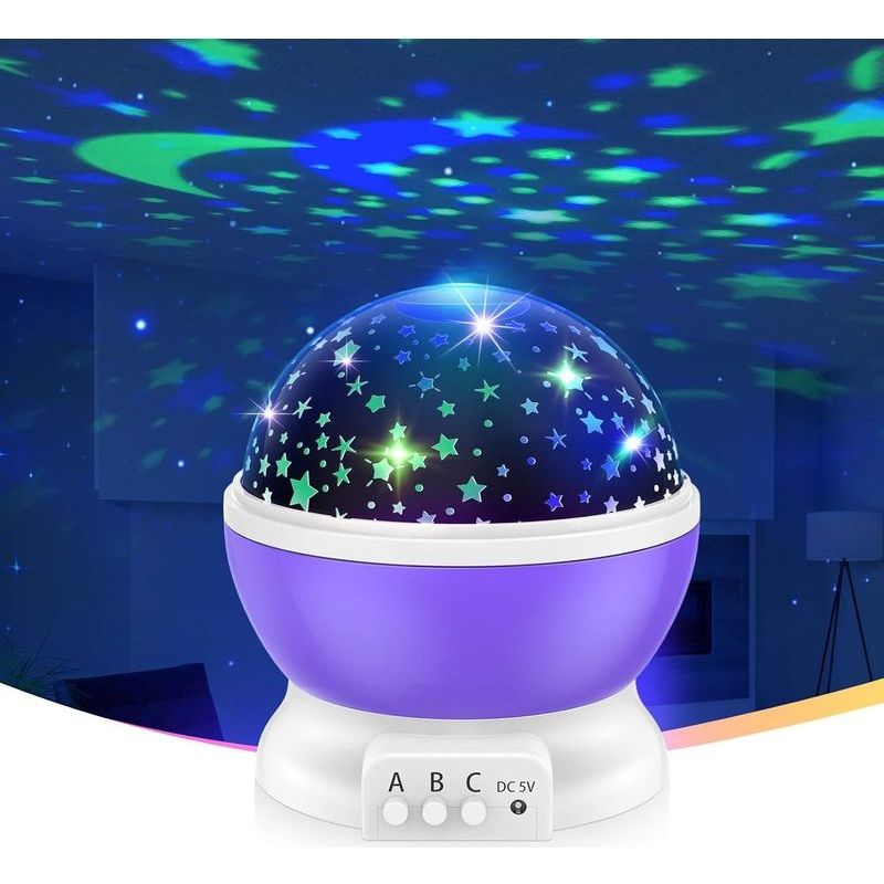 Veilleuse Étoilée Pour Enfants - Cadeau & Jouet - Chambre/salon/fête-violet-