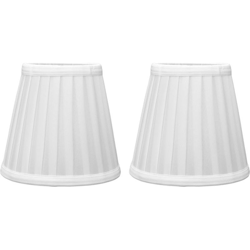 Double Petit Abat-jour À Clip Sur Ampoule, 2 Pièces, Matériau Confortable, Abat-jour En Tissu Baril Pour Lustre De Table, Lampe Murale Px07