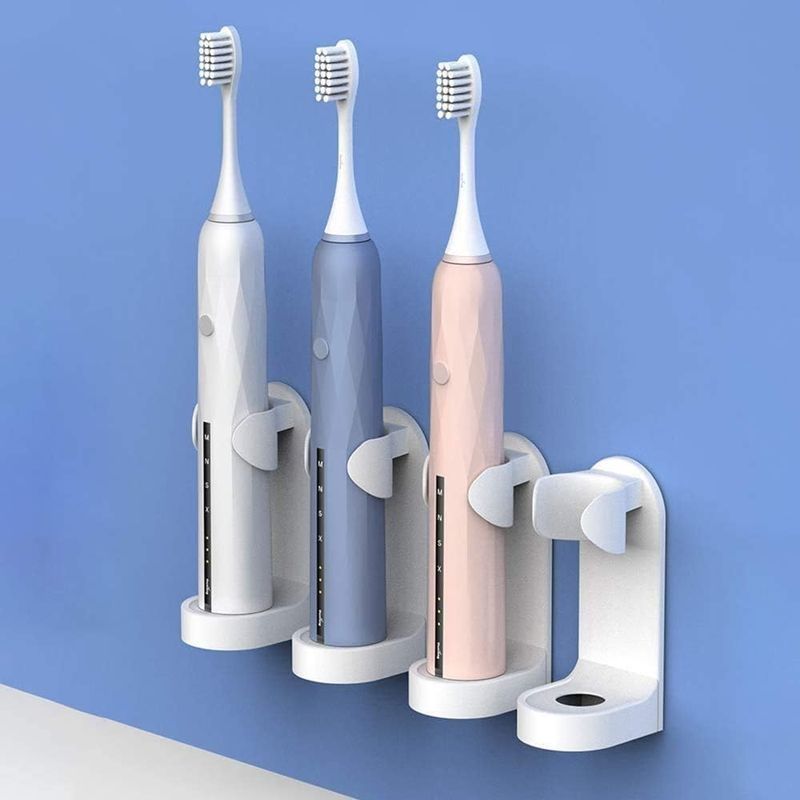 Porte-brosse À Dents Électrique,4 Pièces Support Mural Pour Brosse À Dents Électrique, Porte-brosse À Dents Électrique Auto-adhésif, Pour L\'hygiène De La Salle De Bain Et De La Cuisine-