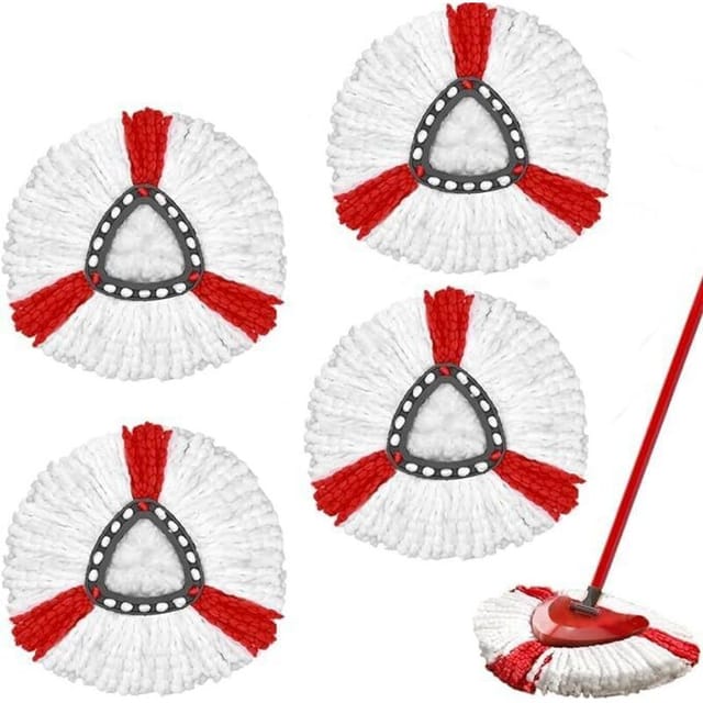 4 Stück Wischmopp Ersatzköpfe Kompatibel Mit Vileda Turbo 2-in-1 Mop, Wischmop Ersatzbezug, Mikrofaser Wischmob Ersatzmop Moppköpfe Für Bodenwischer Und Easywring&clean Mopp
